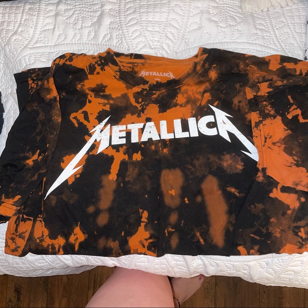 Bleach dye Metallica tshirt